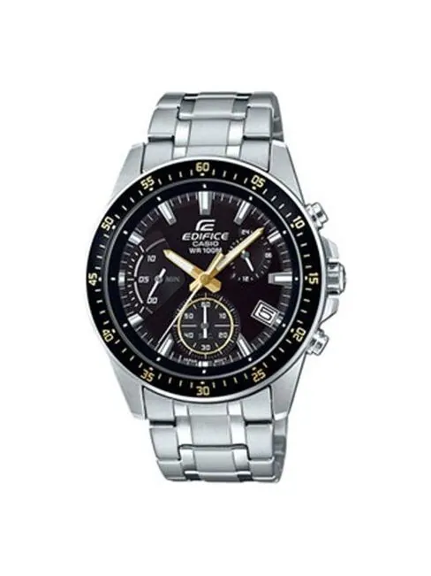 Часы CASIO EDIFICE Waterproof Men Silver/ Mens Black Analog — изображение 1 из 4, оттенок черный