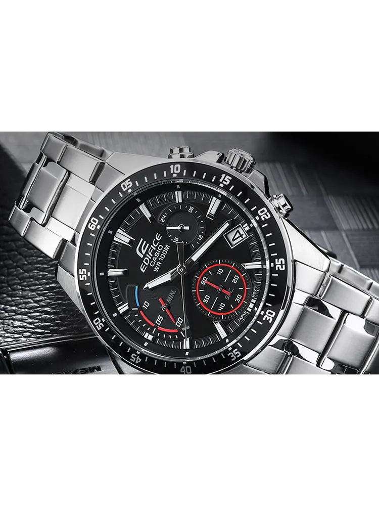 Часы Casio Edifice Standard Chronograph, арт.EFV-540D-1AVUPR, серебро/черный — изображение 4 из 11