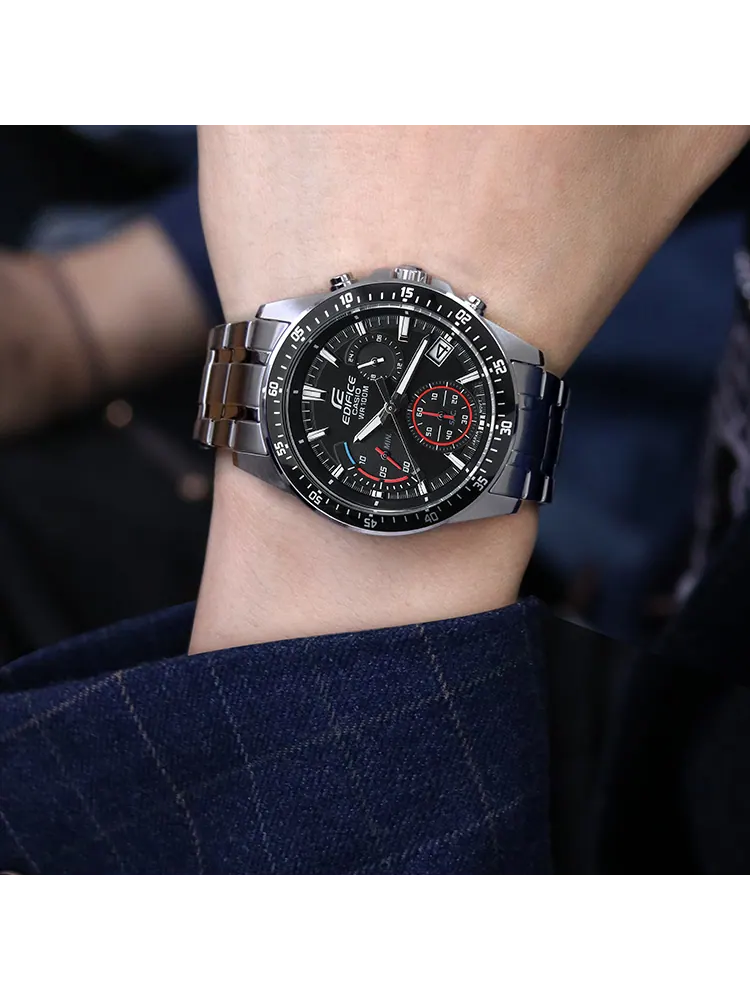 Часы Casio Edifice Standard Chronograph, арт.EFV-540D-1AVUPR, серебро/черный — изображение 6 из 11