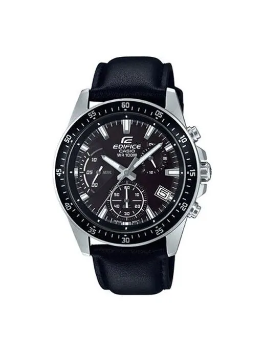 Часы CASIO EDIFICE Waterproof Men Mens Black Analog — изображение 1 из 4, оттенок черный