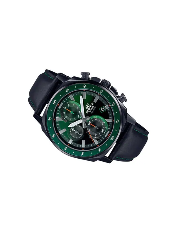 Часы CASIO Waterproof EDIFICE Mens BlackGreen Analog — изображение 2 из 4, оттенок зеленый