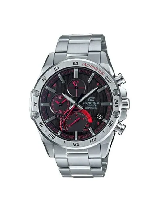 Часы CASIO EDIFICE Solar Powered Mens Black Analog — изображение 1 из 4, оттенок черный