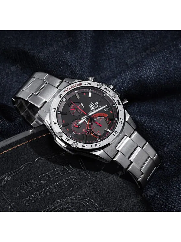 Часы CASIO EDIFICE Solar Powered Mens Black Analog — изображение 2 из 4, оттенок черный