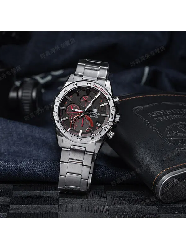 Часы CASIO EDIFICE Solar Powered Mens Black Analog — изображение 3 из 4, оттенок черный