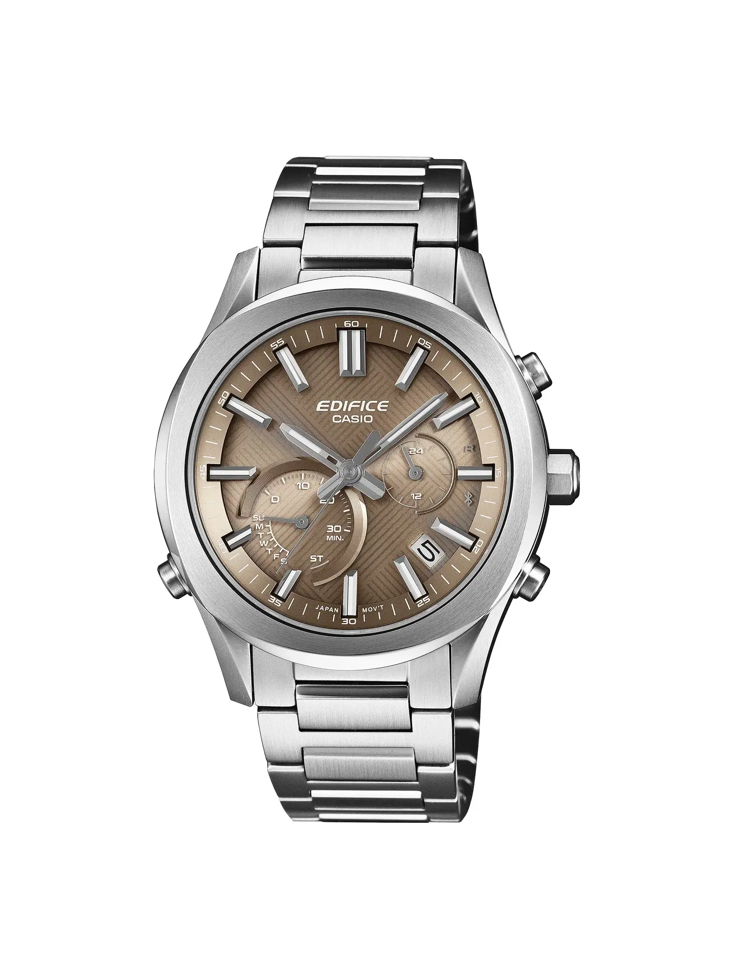 Часы CASIO Edifice EQB-1300 Series 'Silver Brown' EQB-1300D-5A — изображение 1 из 2, оттенок серебряный