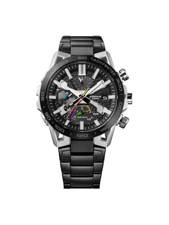 Часы Men's CASIO EDIFICE Fashion Waterproof Quartz Movement Stainless Steel Strap Watch — изображение 1 из 2, оттенок черный