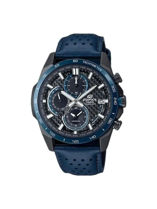 Часы CASIO Waterproof EDIFICE Solar Powered Sports Sapphire Crystal Mens Blue Analog — изображение 1 из 4, оттенок синий