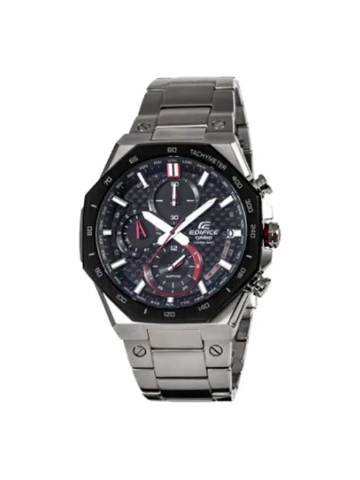 Часы Casio Edifice Analog Octagon Watch 'Crystal Silver Black' — изображение 1 из 4, оттенок серебряный