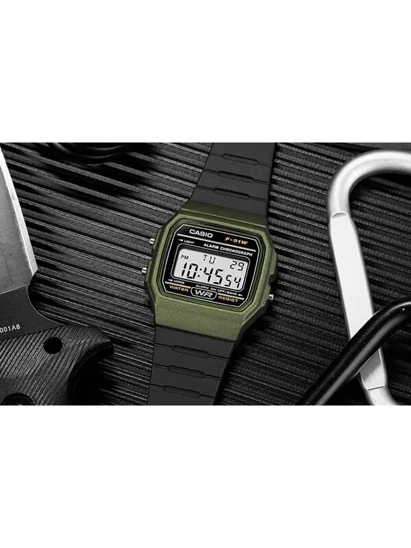 Часы CASIO Waterproof Unisex Mens Black/Green Digital — изображение 2 из 4, оттенок черный/зеленый