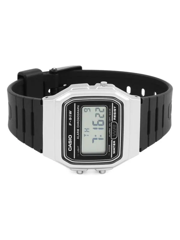 Часы CASIO Waterproof Unisex Mens Black/Silver Digital — изображение 2 из 4, оттенок черный/серебристый