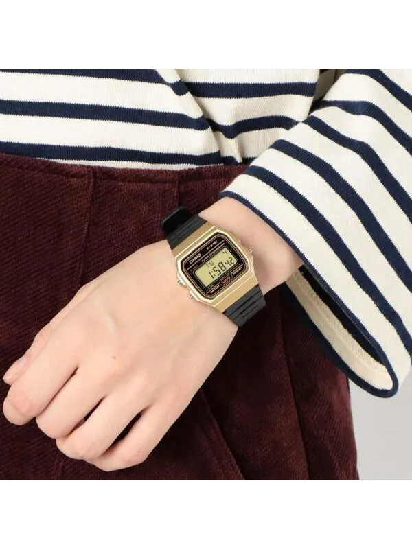 Часы CASIO Waterproof Unisex Mens Black/Gold Digital — изображение 4 из 4, оттенок черный/золотистый