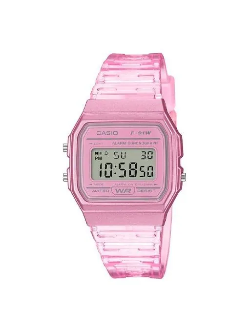 Часы Casio Retro Fashion Analog-Digital Watch 'Pink' — изображение 1 из 2, оттенок розовый
