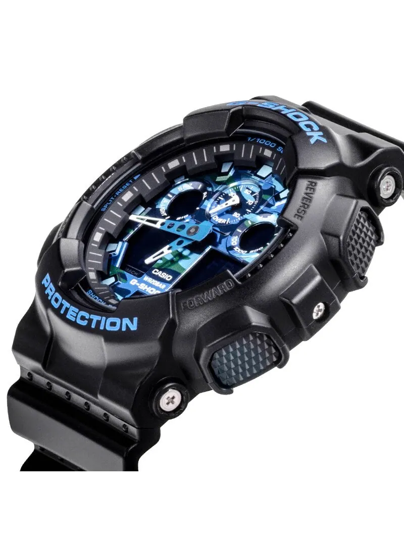 Casio G-Shock Аналогово-цифровые часы 'Черно-синие' — изображение 6 из 10, оттенок черный синий