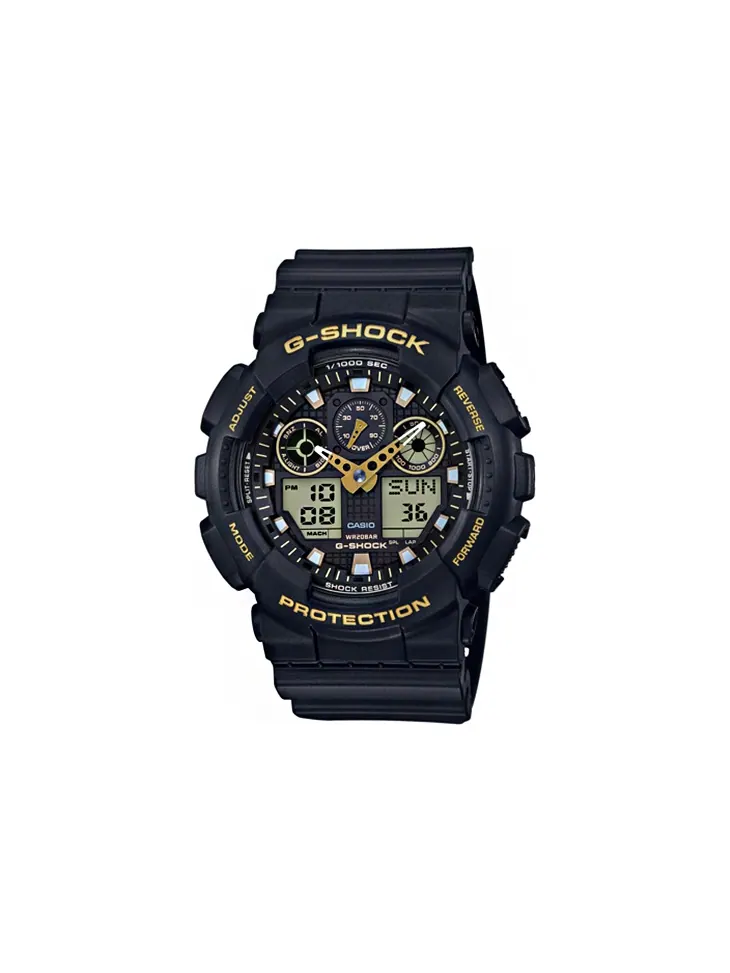 Часы Casio G-Shock Analog-Digital GA-100 Series, арт. GA-100GBX-1A9 — изображение 1 из 10, оттенок черный