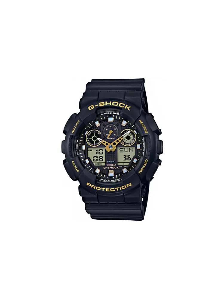 Часы Casio G-Shock Analog-Digital GA-100 Series, арт. GA-100GBX-1A9 — изображение 2 из 10, оттенок черный