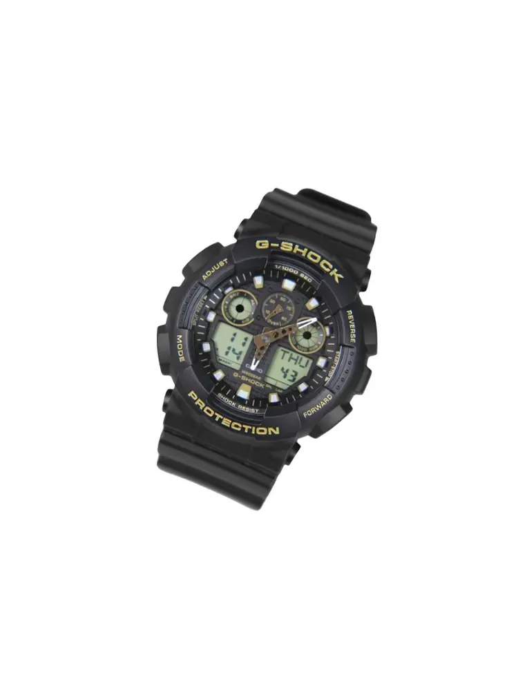 Часы Casio G-Shock Analog-Digital GA-100 Series, арт. GA-100GBX-1A9 — изображение 3 из 10, оттенок черный