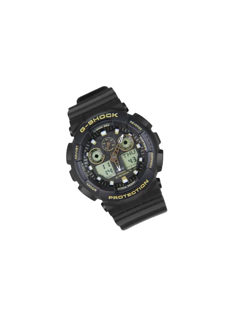 Часы Casio G-Shock Analog-Digital GA-100 Series, арт. GA-100GBX-1A9 — изображение 4 из 10, оттенок черный