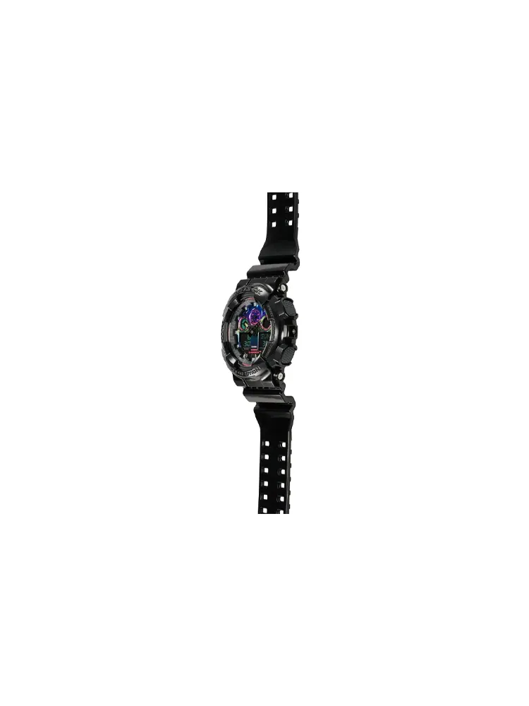 Часы Casio G-Shock GA-100 Virtual Rainbow — изображение 2 из 5, оттенок черный/синий