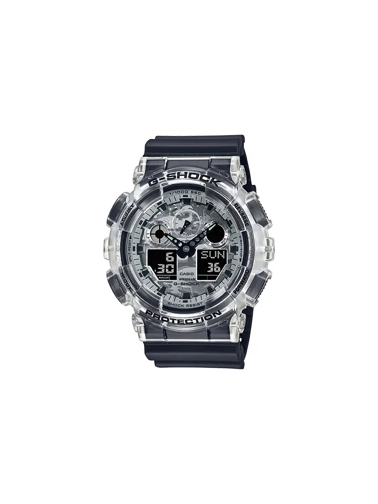Часы Casio G-Shock Analog-Digital GA-100 Series, арт. GA-100SKC-1APR — изображение 1 из 3, оттенок черный