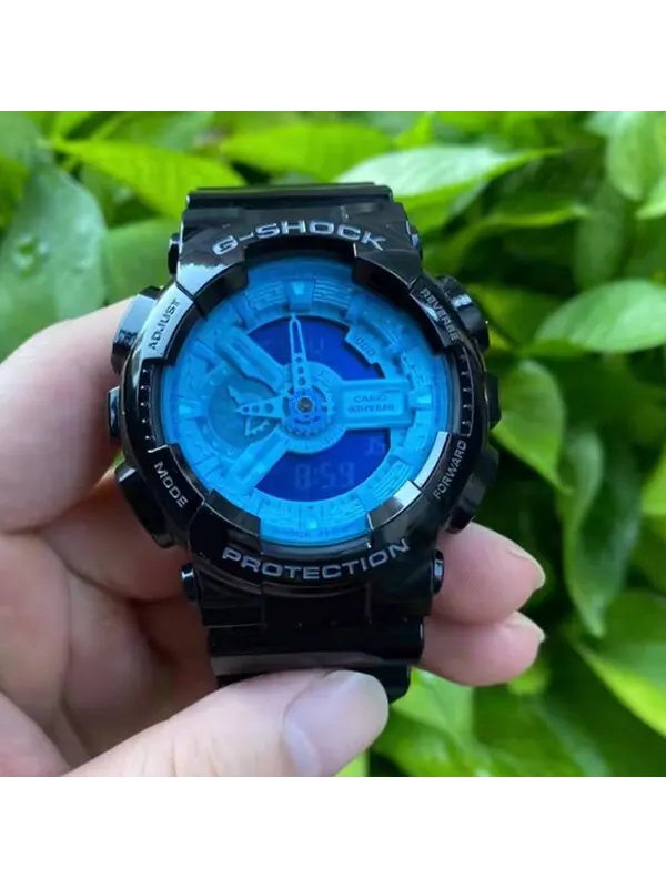 Часы CASIO G-Shock Analog-Digital 'Black Blue' — изображение 4 из 4, оттенок синий