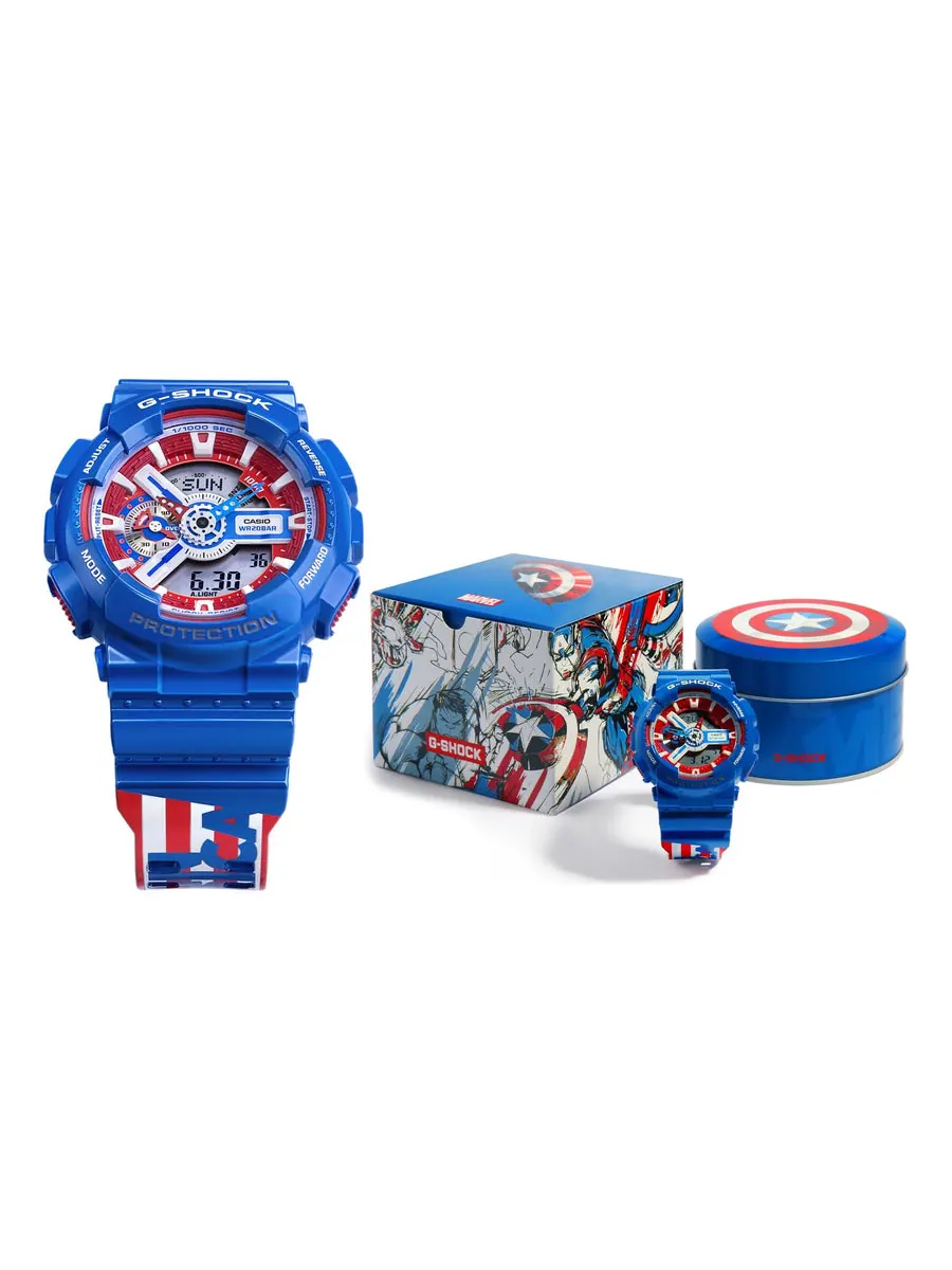 Часы CASIO G-Shock Analog-Digital 'Blue' — изображение 1 из 5, оттенок синий