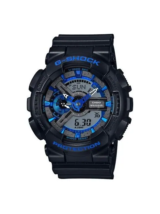 Часы CASIO G-Shock Analog-Digital 'Black Blue' — изображение 1 из 2, оттенок черный