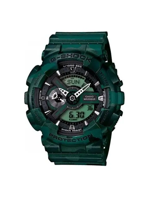 Часы CASIO G-Shock Analog-Digital 'Green' — изображение 1 из 2, оттенок зеленый