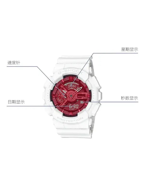 Часы CASIO G-Shock Analog-Digital 'White' — изображение 4 из 4, оттенок белый