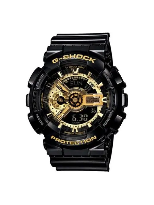 Casio G-Shock Аналогово-цифровые часы 'Черное золото' — изображение 1 из 6, оттенок черный золотистый