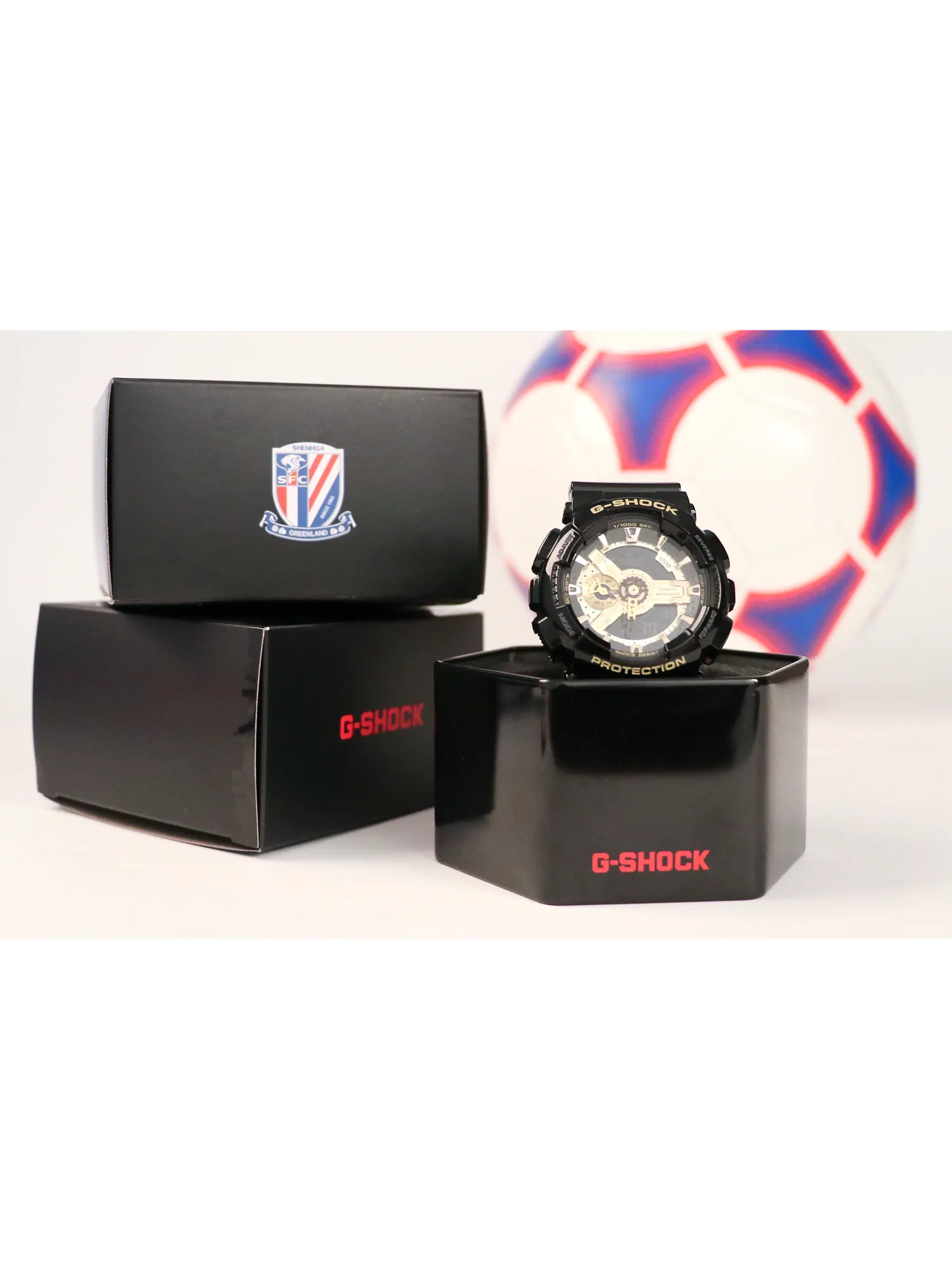 Casio G-Shock Аналогово-цифровые часы 'Черное золото' — изображение 2 из 6, оттенок черный золотистый