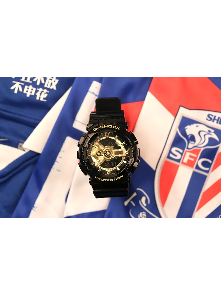 Casio G-Shock Аналогово-цифровые часы 'Черное золото' — изображение 3 из 6, оттенок черный золотистый