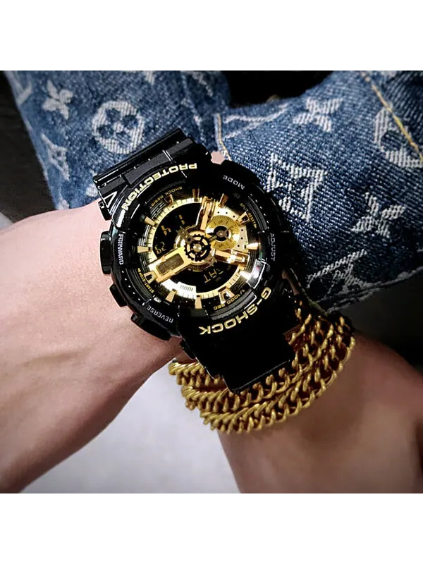 Часы CASIO G-Shock Analog-Digital 'Black Gold' — изображение 4 из 4, оттенок золотистый