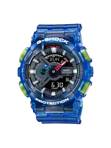 Часы CASIO G-Shock Digital-Analog 'Transparent Blue' — изображение 1 из 5, оттенок синий