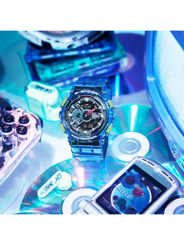 Часы CASIO G-Shock Digital-Analog 'Transparent Blue' — изображение 4 из 5, оттенок синий