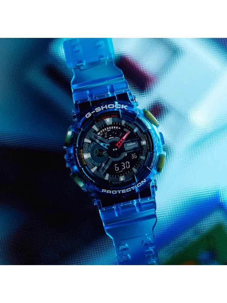 Часы CASIO G-Shock Digital-Analog 'Transparent Blue' — изображение 5 из 5, оттенок синий