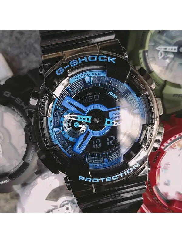Часы CASIO G-Shock Analog-Digital 'Black Blue' — изображение 2 из 4, оттенок сине-черный