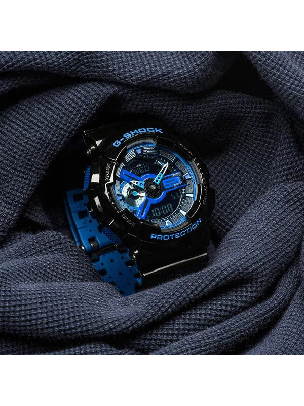 Часы CASIO G-Shock Analog-Digital 'Black Blue' — изображение 3 из 4, оттенок сине-черный