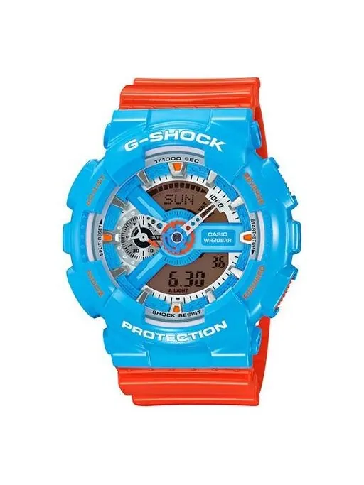 Часы CASIO G-Shock Analog-Digital 'Light Blue' — изображение 1 из 3, оттенок синий