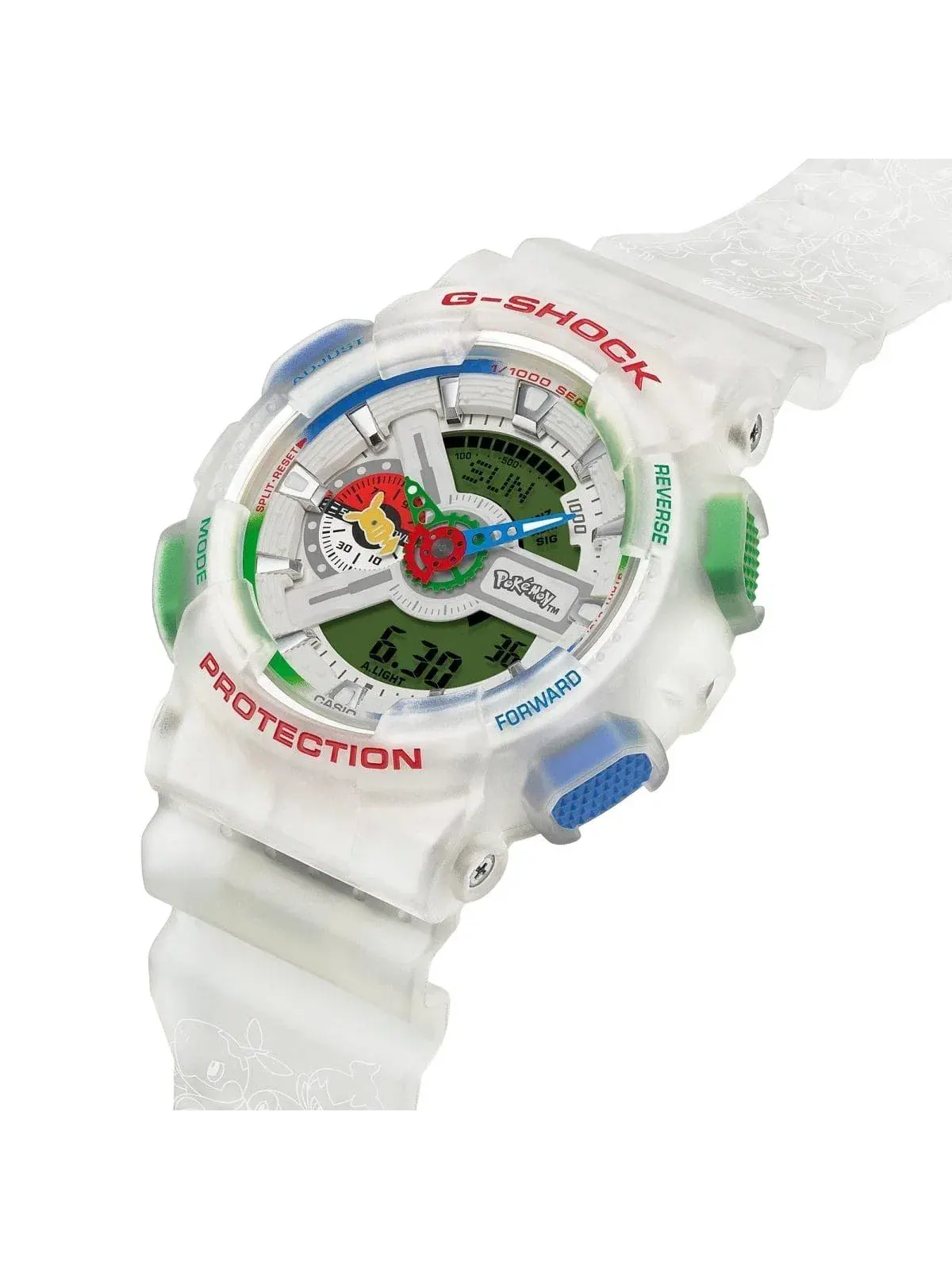 Мужские часы с ударопрочным корпусом G-Shock GA-110PKM-7A CASIO — изображение 4 из 10, оттенок белый