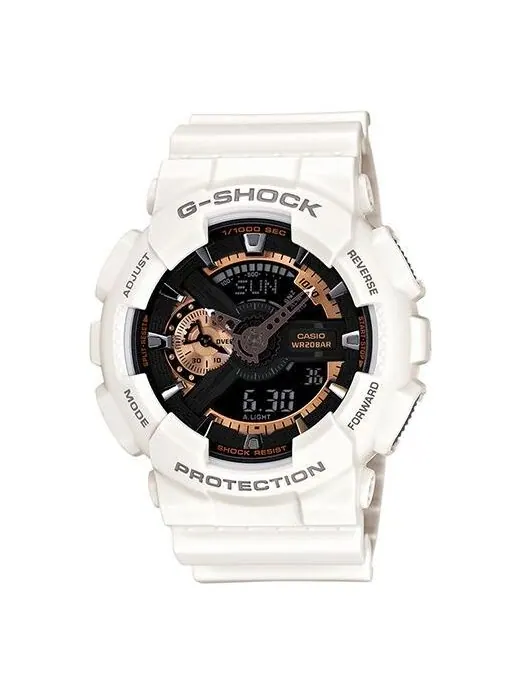 Часы CASIO G-Shock Analog-Digital 'White' — изображение 1 из 1, оттенок черный / белый