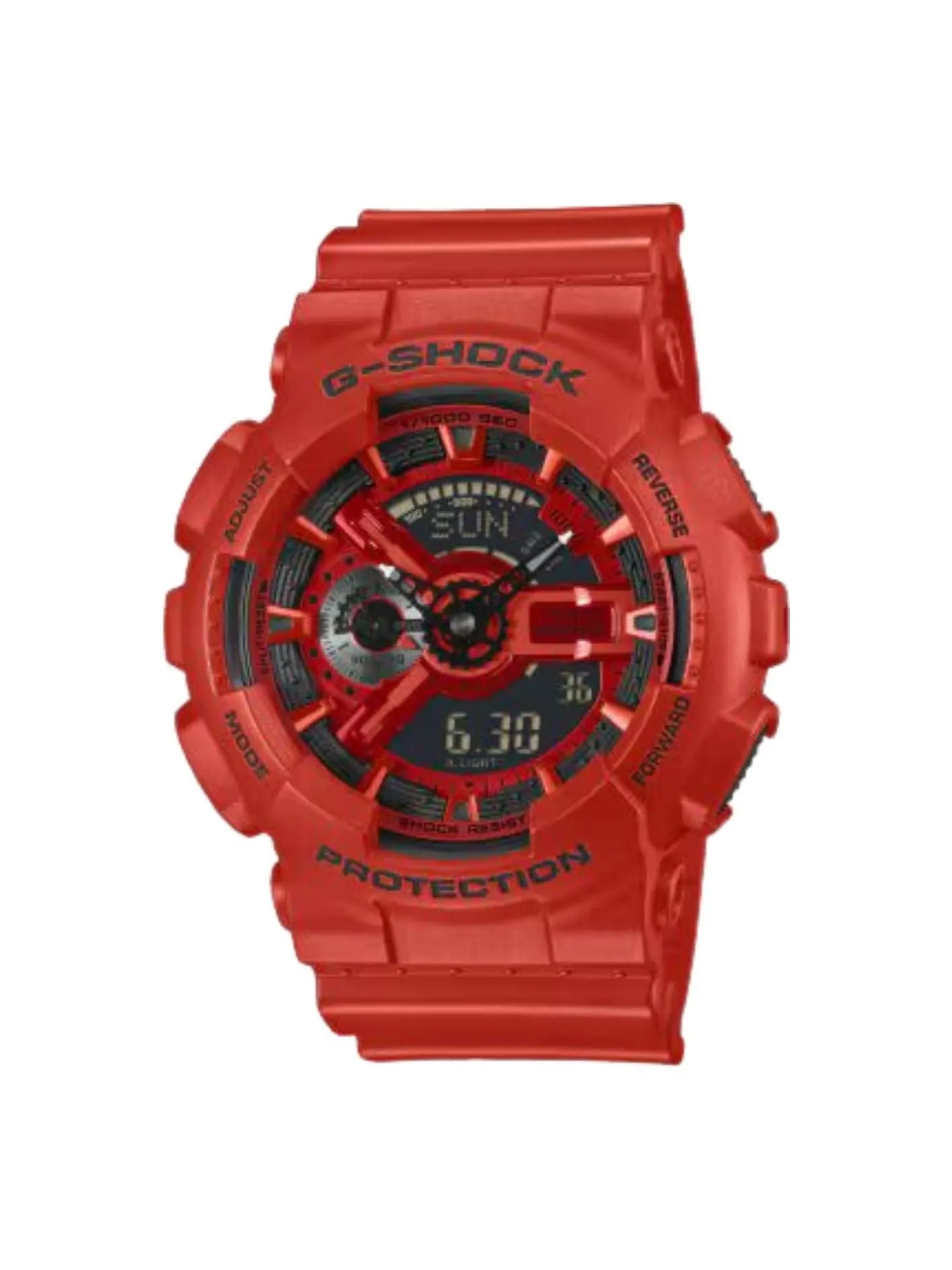 Casio G-Shock 110 Series Аналогово-цифровые часы 'Red' — изображение 1 из 2, оттенок красный