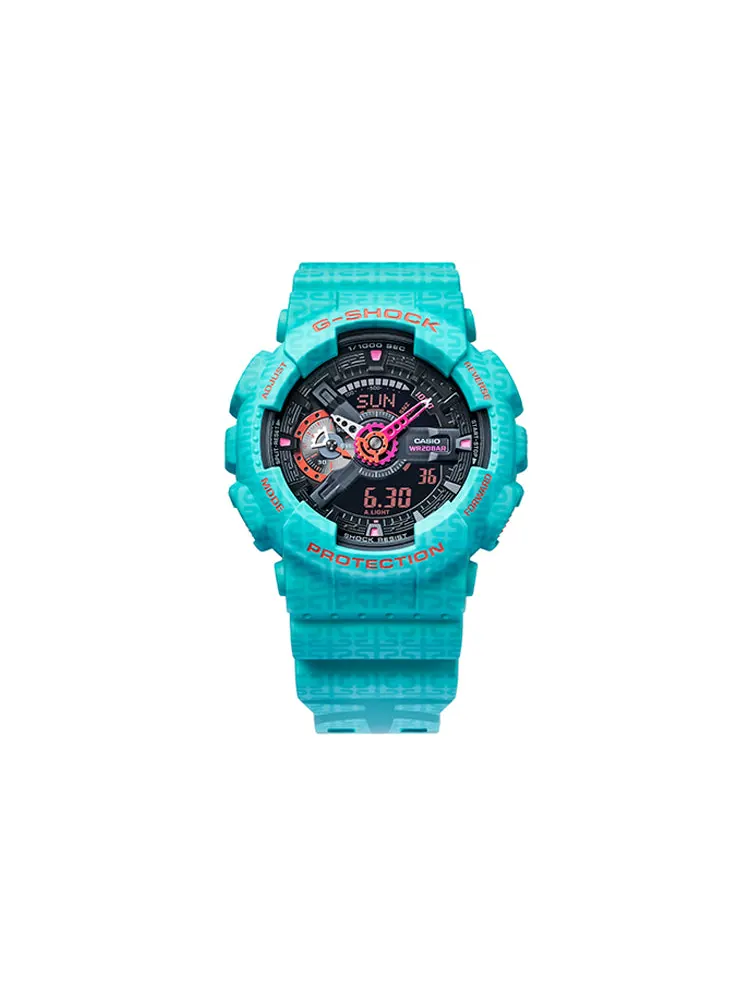 Casio G-Shock Аналогово-цифровые часы 'Зелено-синие' — изображение 3 из 5, оттенок синий