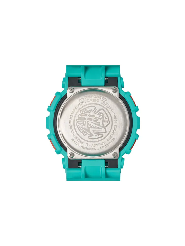 Casio G-Shock Аналогово-цифровые часы 'Зелено-синие' — изображение 4 из 5, оттенок синий