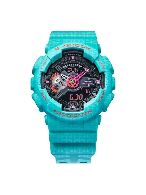 Часы CASIO G-Shock Analog-Digital 'Green Blue' — изображение 1 из 5, оттенок зеленый синий