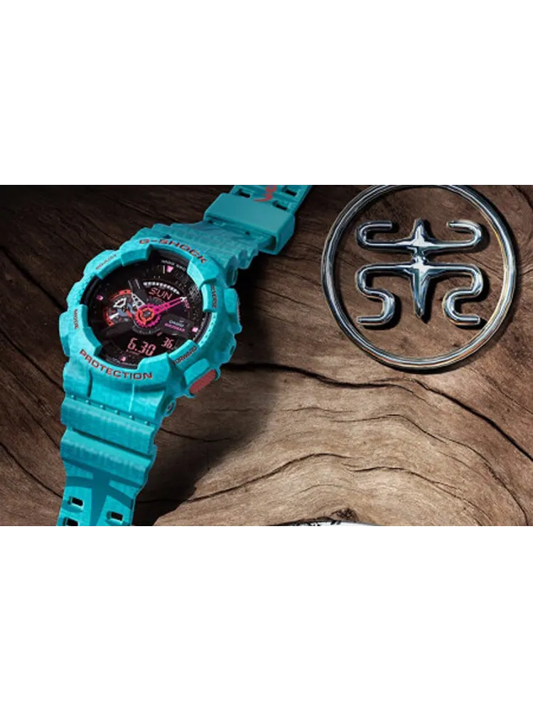 Часы CASIO G-Shock Analog-Digital 'Green Blue' — изображение 5 из 5, оттенок зеленый синий