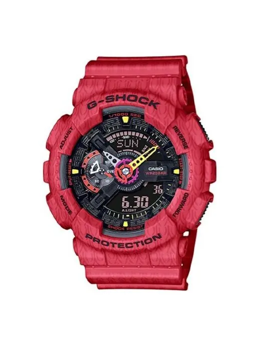 Часы CASIO G-Shock Analog-Digital 'Red' — изображение 1 из 4, оттенок красный