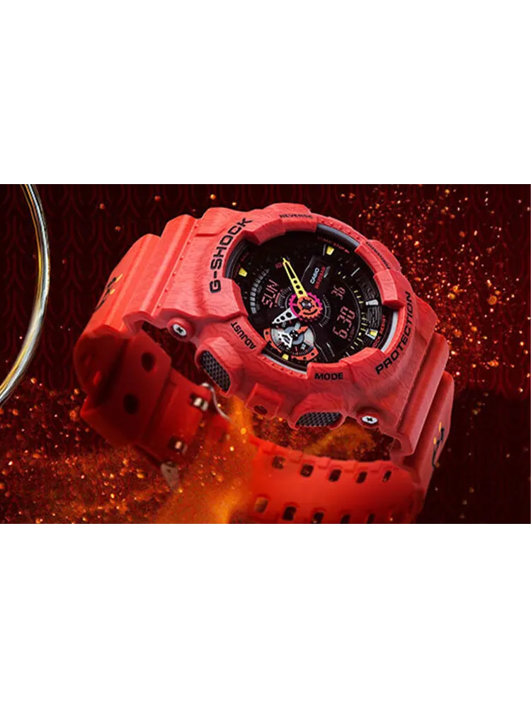 Часы CASIO G-Shock Analog-Digital 'Red' — изображение 5 из 6, оттенок красный