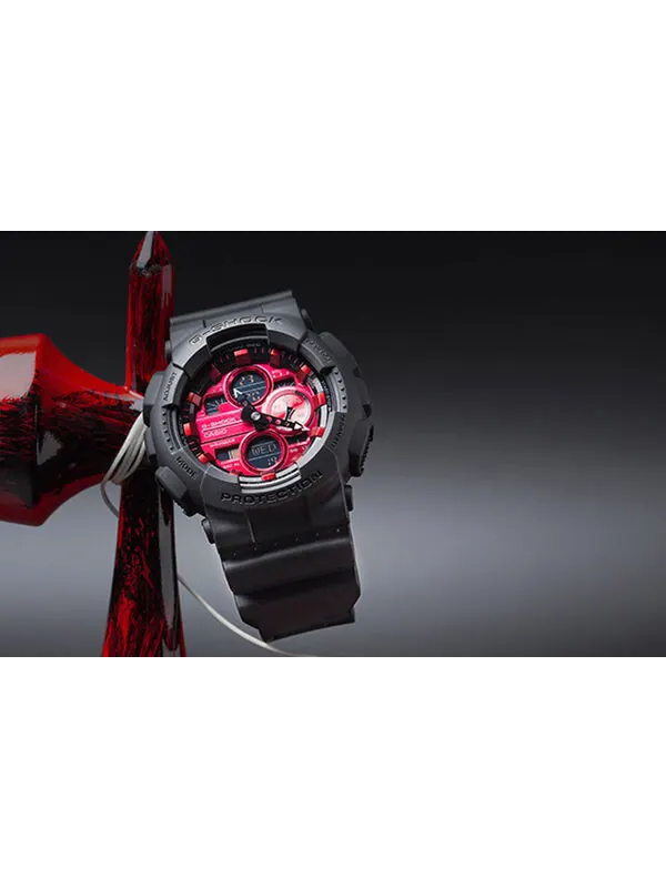 Часы CASIO G-Shock Analog-Digital 'Black' — изображение 2 из 4, оттенок черный/красный