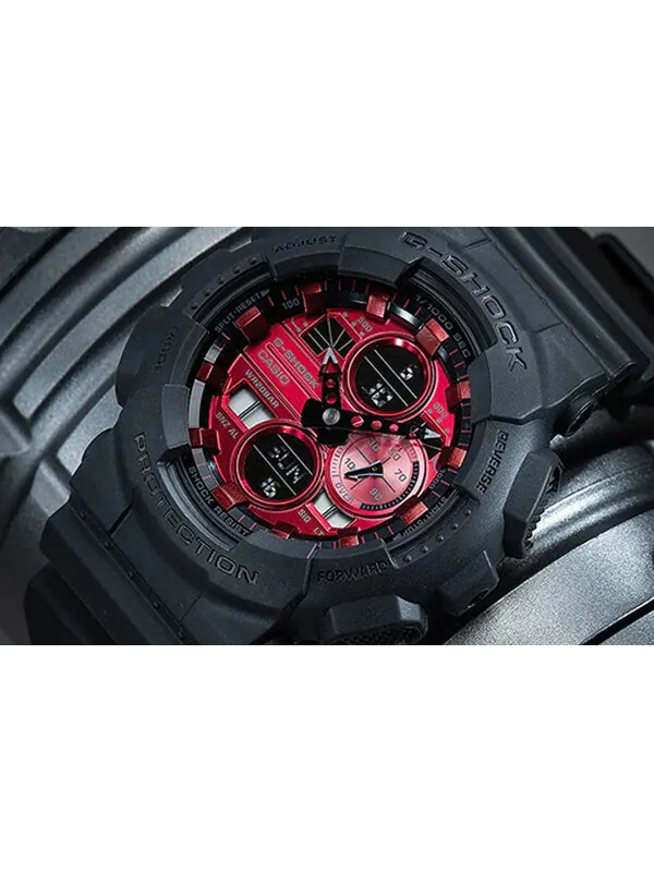 Часы CASIO G-Shock Analog-Digital 'Black' — изображение 4 из 4, оттенок черный/красный