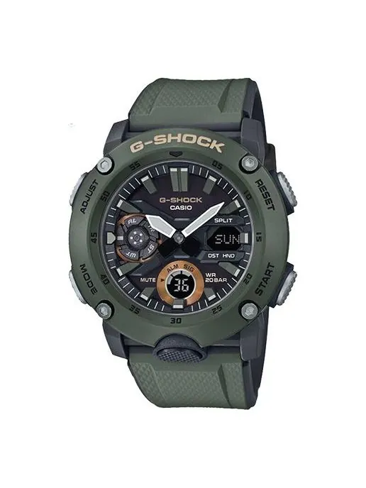 Часы CASIO G-Shock Analog-Digital 'Green' — изображение 1 из 4, оттенок зеленый